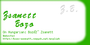 zsanett bozo business card